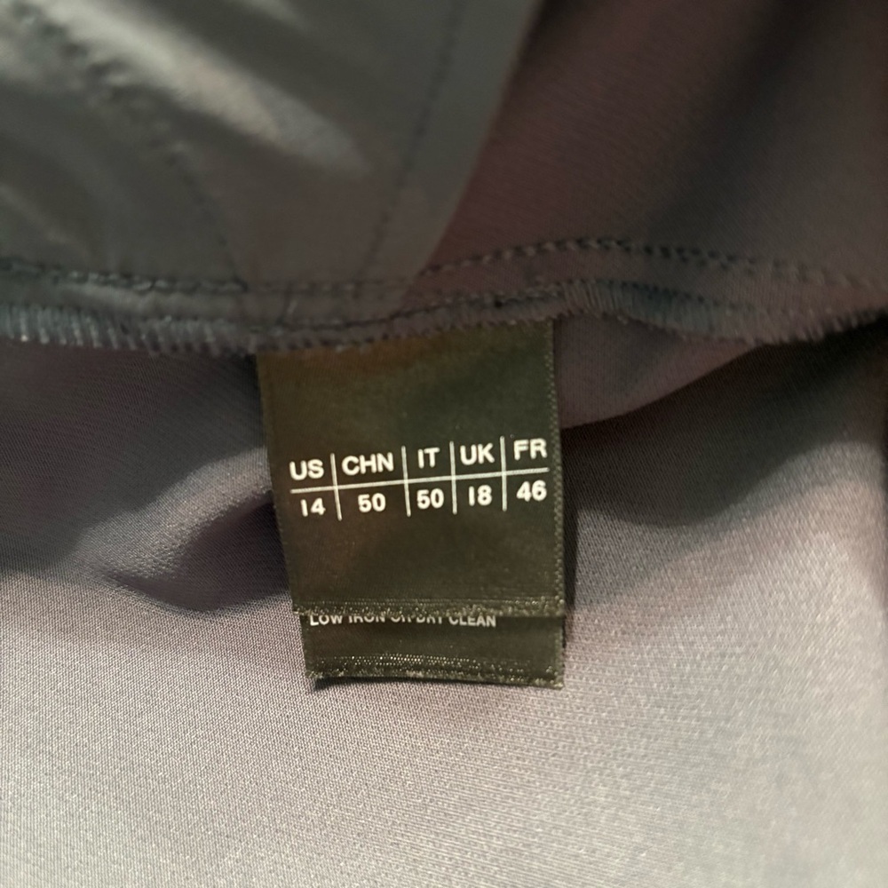 Lafayette 148 Waldorf Slim Slit Ankle Pants Gray Tapered Stretch 12 - Picture 6 of 9